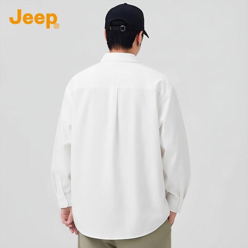JEEP Men's American Style 100% Cotton Long-Sleeve Shirt