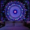 Fluorescent Tapestry Bohemian Indoor Decoration Requires Uv Light To Glow Yoga Meditation Wall Hanging Tapestry