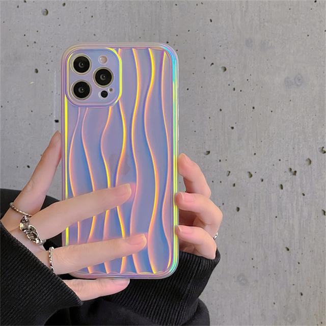 

Ins Japan 3d Красочный матовый мягкий силиконовый чехол для телефона с рябью водой для Iphone 14 13 12 11 Pro Max Роскошный серебристый чехол для девочек for iphone 13