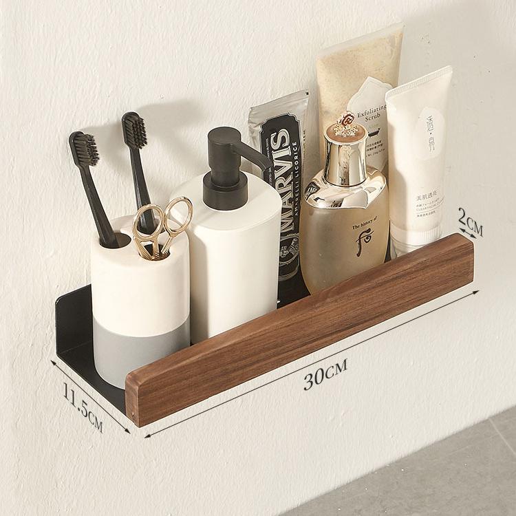 Solid Wood White Bathroom Shelf Corner Shelf Shower Shampoo Cosmetic Shelves Kitchen Storage Rack Bathroom Accessories