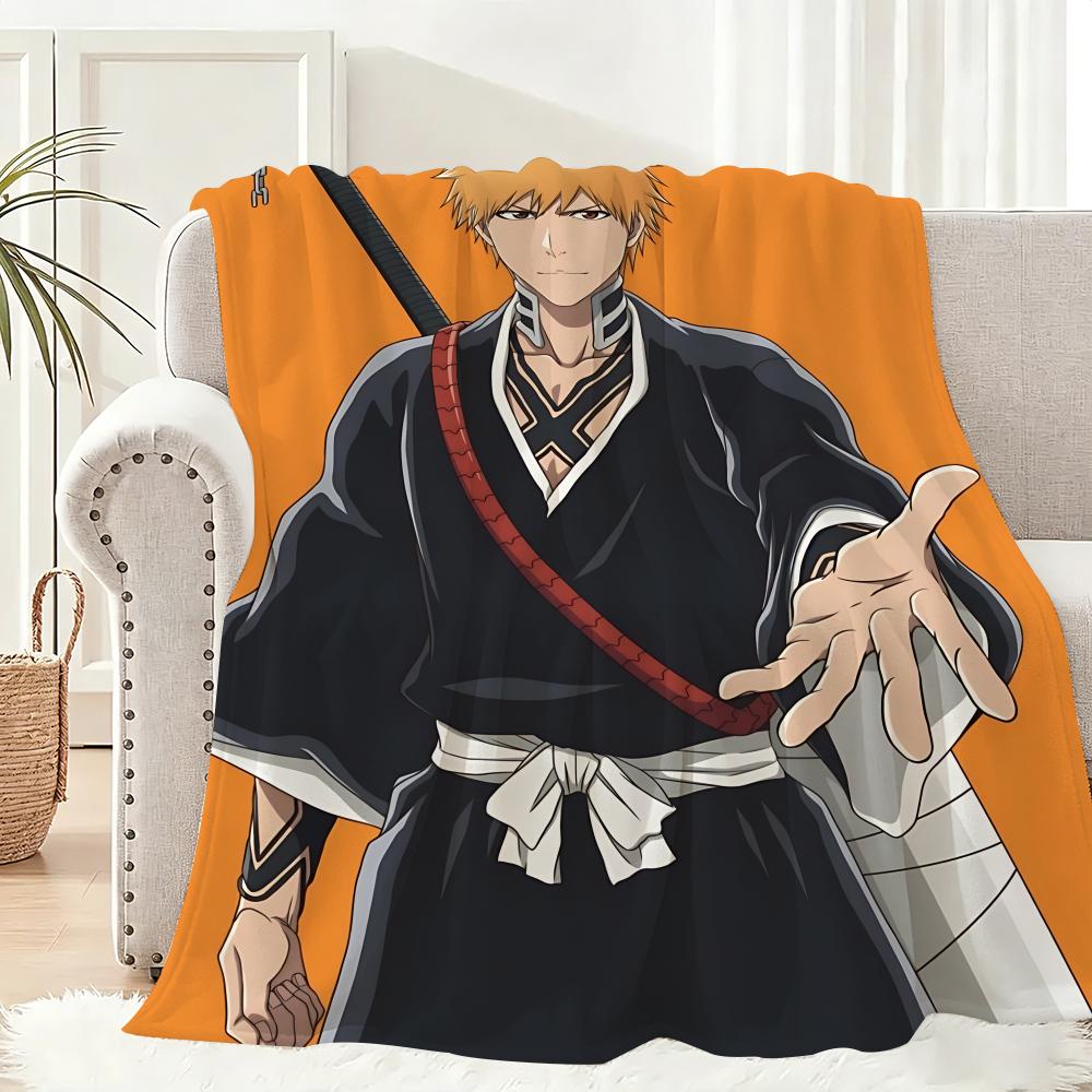 BLEACH Classic Animation Throw Lightweight 240g Flannel Blanket Soft Skin-friendly for Summer Cooling