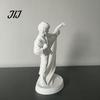 Handmade Style Craft 3D Printed Karate Kick Man Statue, White Martial Arts Figurine Sculpture, Dynamic Pose Taekwondo Character Desktop Ornament,