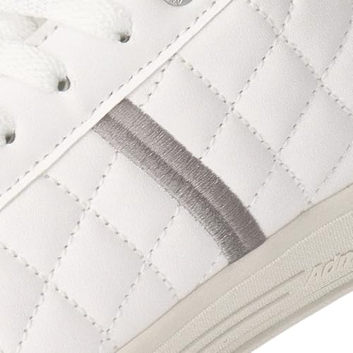 Admiral MARTON QUILT AD833 Sneakers, Unisex, White/Silver, Size 26.5cm
