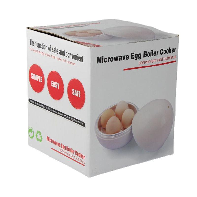 Egg-Shaped 4-Egg Microwave Steamer Cooker