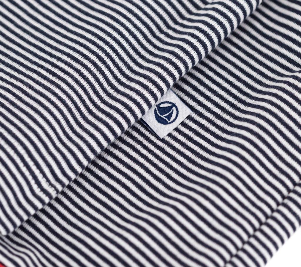 Petit Bateau Short Sleeve Pajamas A0CJW XXS Navy/Off-White