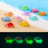 3Pcs Mini Luminous Turtle Figurine Simulation Tortoise Ornament Micro Landscape Fish Tank Aquarium Decor