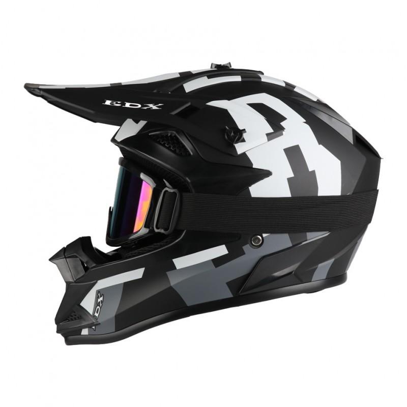 Full Face Off-Road Motorcycle Helmet ABS Material DOT Certified Adult Trail Dirt Bike Riding