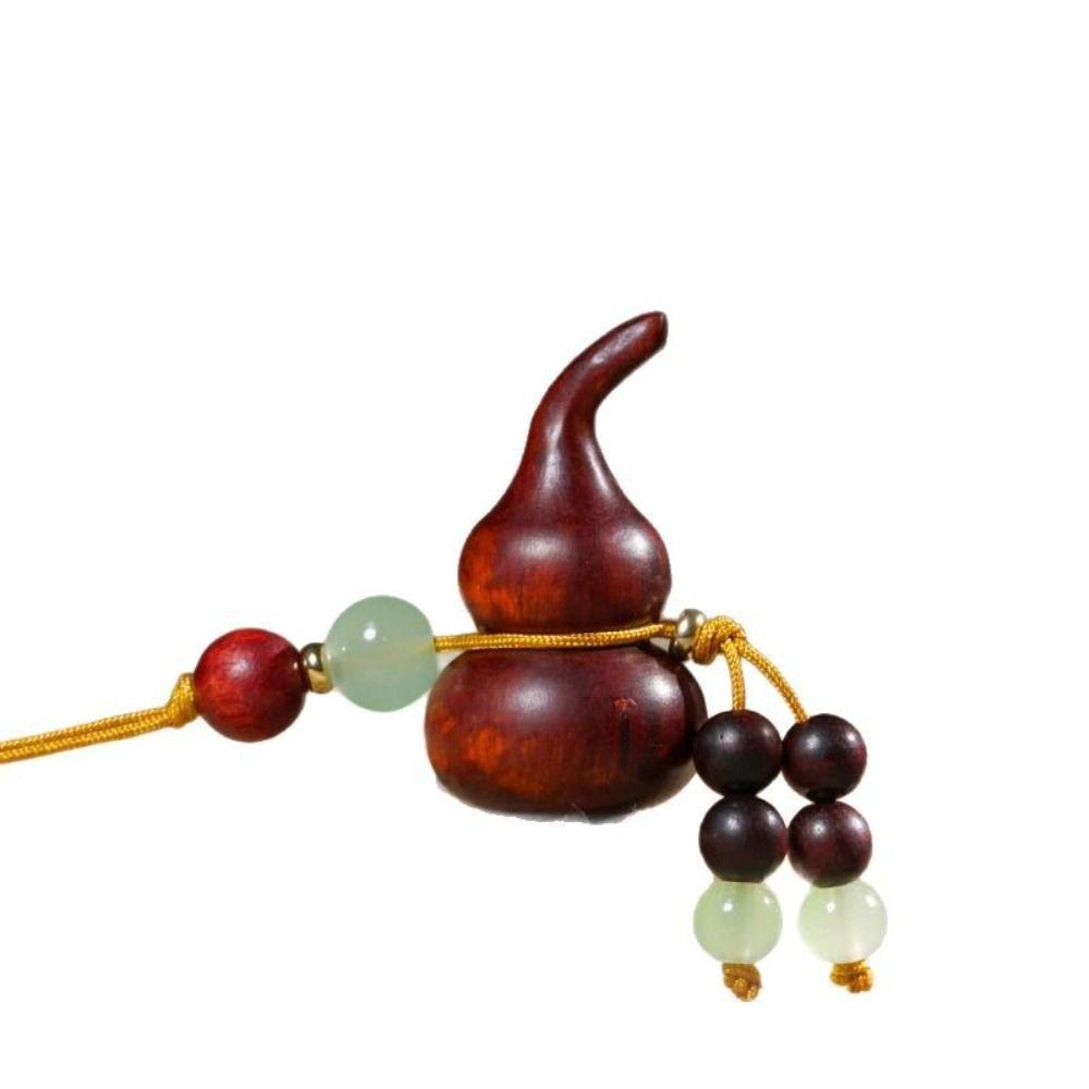 Key Charms Sandalwood Gourd Keychain Chinese Style Phone Charm Car Key Accessories