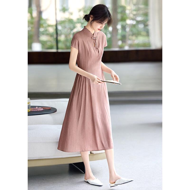 XWI Women s New Chinese Style Cap Sleeve A-Line Dress XL