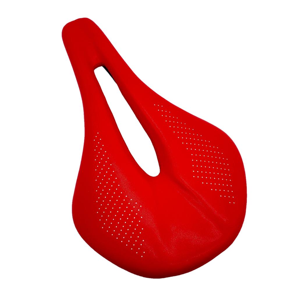 Leather Carbon Fiber Bike Seat Breathable Bike Saddle Cushion Shock Absorption Hollow Cycling Saddle Seats for Men Women