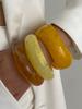Ingemark Y2K Boho Yellow Resin Acrylic Bangles for Women New Trend Vintage Geometric Irregular Bracelets Daily Party Jewelry