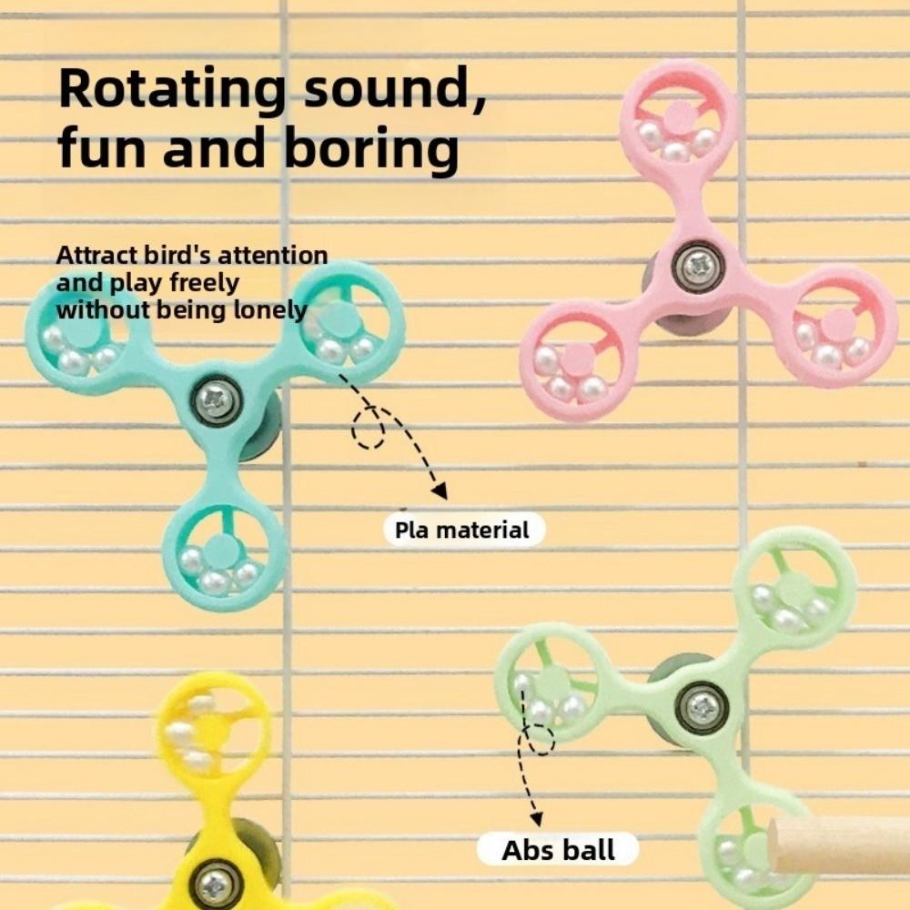 ABS Spinner Wheel Rotating Parakeet Toy New Bird Interactive Toys  Mental Enrichment Play