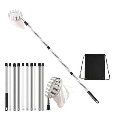 Heavy Duty Stainless Steel Fruit Harvest Device Extendable 3.3 13ft Handle With Protective Storage Bag For Garden Orchard Collection