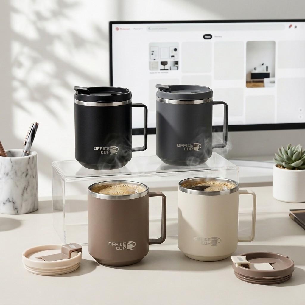 500ML 304 Edelstahl Isolierter Kaffeebecher Tragbar Versiegelt Doppelwandig Verbrühschutz Tasse Große Kapazität Tee Milch Kaffeebecher