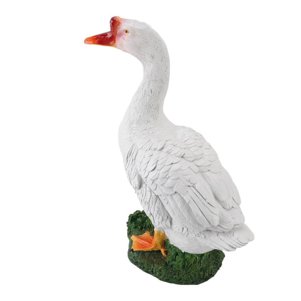 Gans Statue Bauernhof Tier Figur Harz Gans Skulptur Garten Ornament für Außen Hinterhof Terrasse Rasen Dekoration