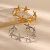 Starfish Bangles for Women Summer Stainless Steel Cuff Bracelets Trend Female Charm Jewelry Wrist Accessories Pulseras BFF
