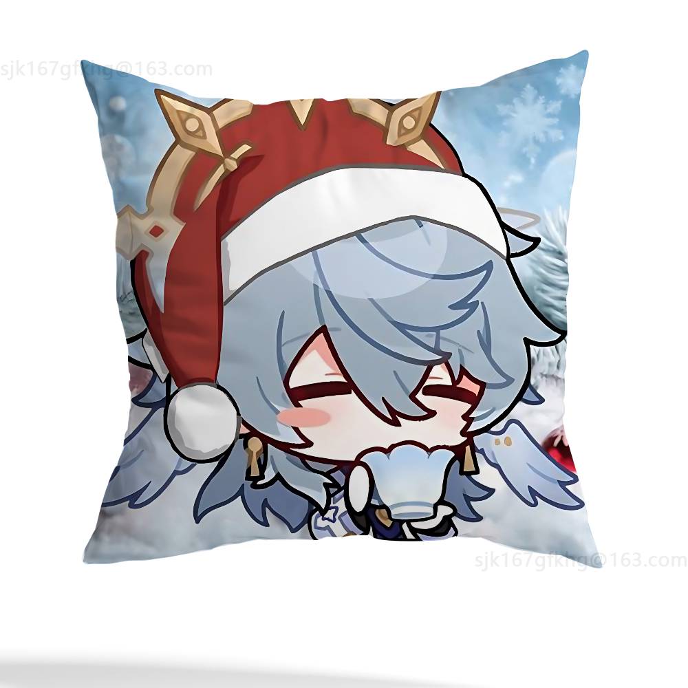 Sunday Honkai Star Rail Pillow Case Anti-dustmite Pillowcase Invisible Zipper Silky Short Plush Sofa Cushion Cover