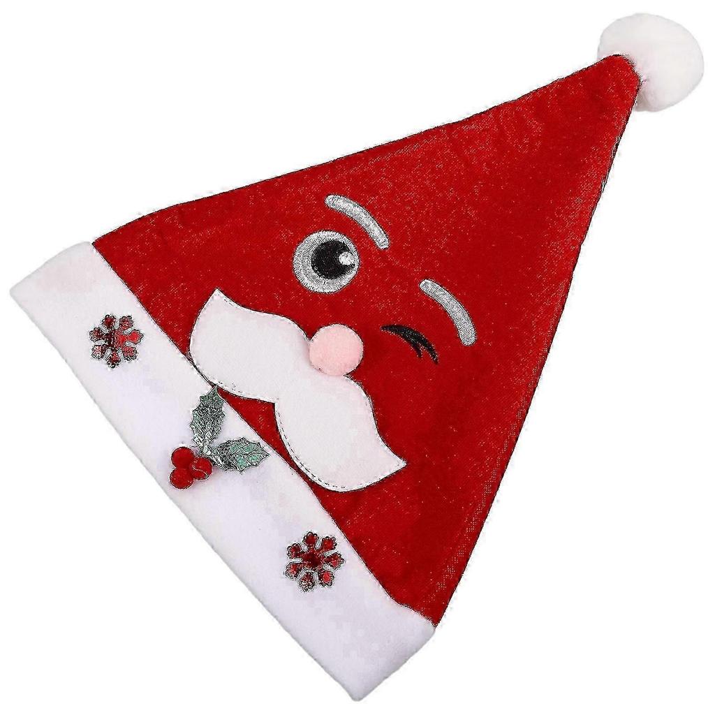 2026 Best!! Creative Christmas Hat Party Accessory Mall Red Fabric 1Set