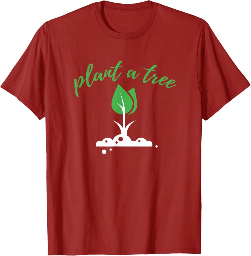 Plant A Tree Graphic Tee Earth Day Environmentalist Casual Cotton TShirt Gift
