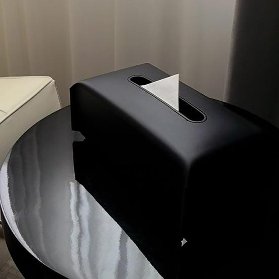 Scatola porta fazzoletti, Pelle PU Resistente Impermeabile Design Minimalista, Uscita Carta Liscia Custodia Fazzoletti Resistente, per Bracciolo Auto e Tavolino da Caffè di Casa