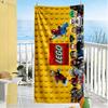 Lego Bricks Beach Towel Super Soft Absorbent Comfortable Lightweight