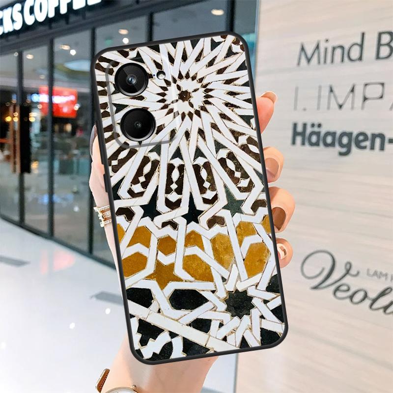 Moroccan Tile Case For Realme GT7 Pro GT6 11 12 13 14 15 Pro Plus C55 C53 C35 C33 C61 C65 C67 C53 C71 C75