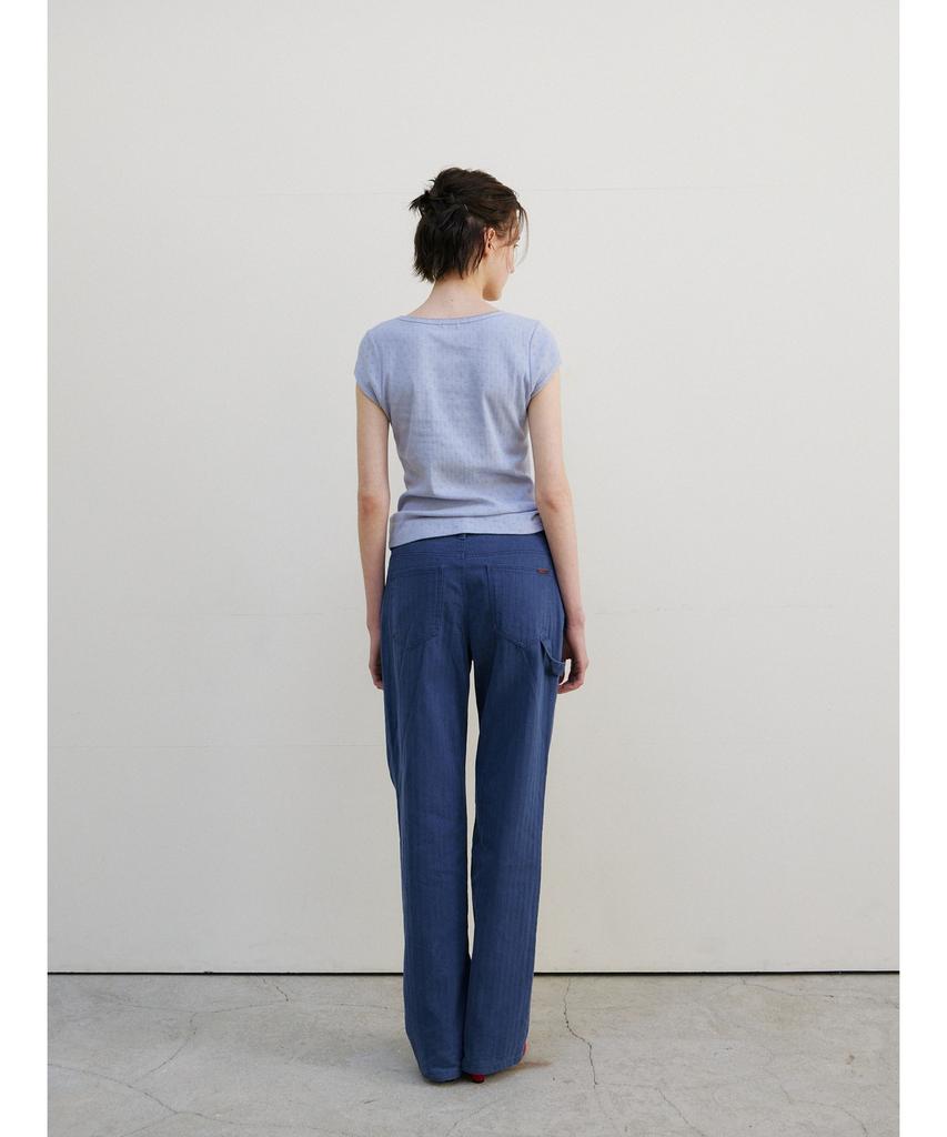Ninnis [4Nd] Vintage Herringbone Pants (Blue)