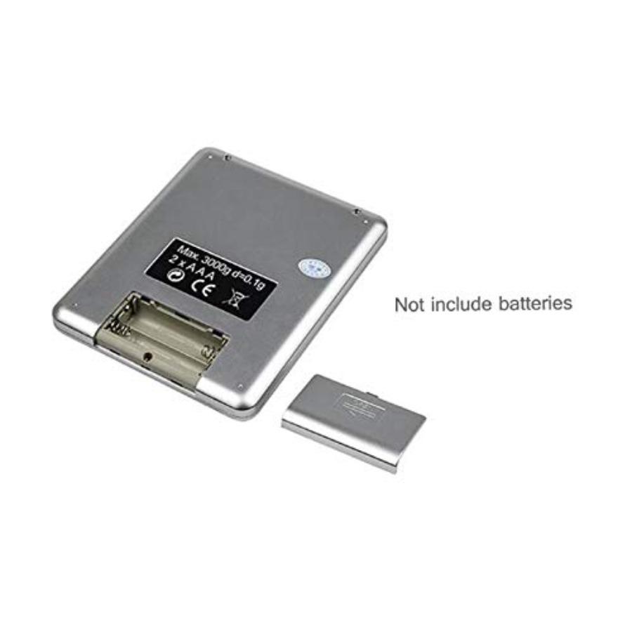 LCD Digital Scale 3kg 0.1g Electronic Weighing Scale Mini Precision Grams Weight Balance Scale for Kitchen in Stainless Steel B