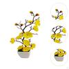 Artificial Plum Blossom Bonsai Pot Desktop Faux Potted Plant for Home