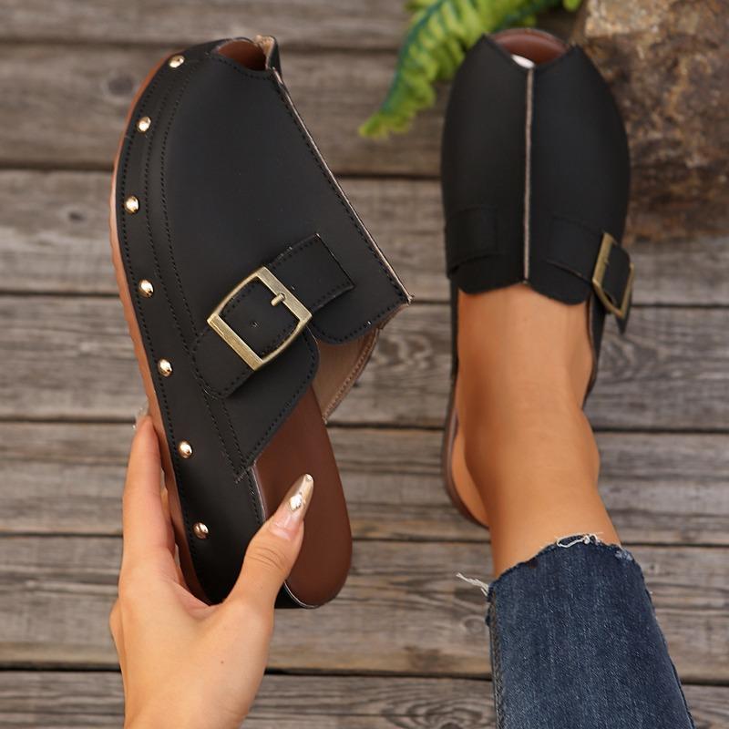 2025 Summer New Women's Platform Slippers Large Size Toe Open Toe Platform Beach Sandals for Women