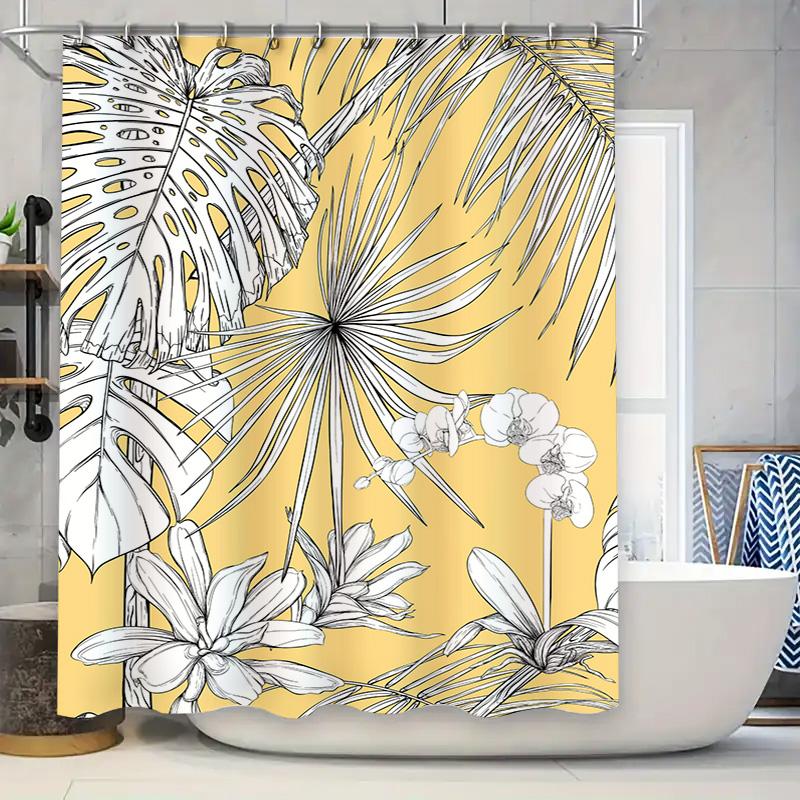 

Hauntingly Cute Halloween Ghosts Shower Curtain White Spooky Washable Fabric Pattern For Bathrooms Decorations Home Decoration G W60H190(CM)-1 Pcs