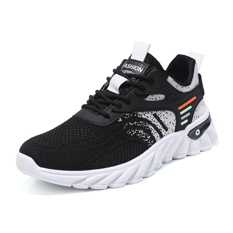 Mens Running Shoes Breathable Knit Sport Sneakers Cushion Casual Gym Athletic Trainers Outdoor Jogging Tennis Shoes