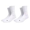 Elite Odor-Resistant Black & White Basketball Mid-Calf Socks with Thick Terry Bottom