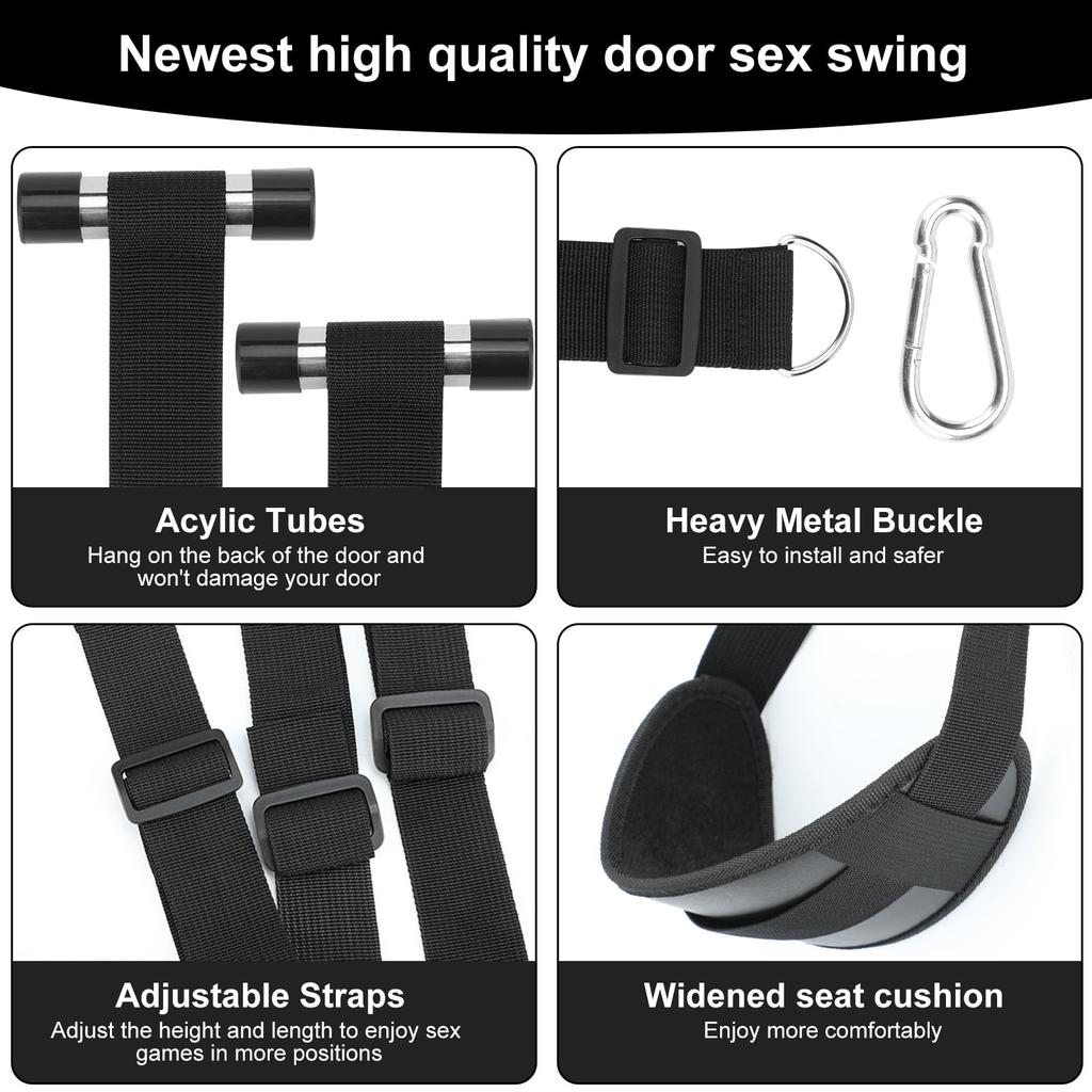 BDSM Baloiços Sexuais, Bondage, Escravo, Couro, Pelúcia, Algemas de Porta de Suspensão, Restrições para Pernas, Espalhadores de Pernas, Brinquedos Adultos para Casais