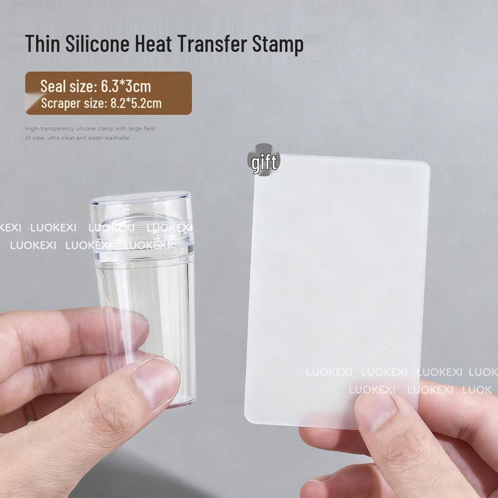 Little Chubby Beauty Large Nail Stamping Tool with Flexible Silicone Stamper for French Manicures