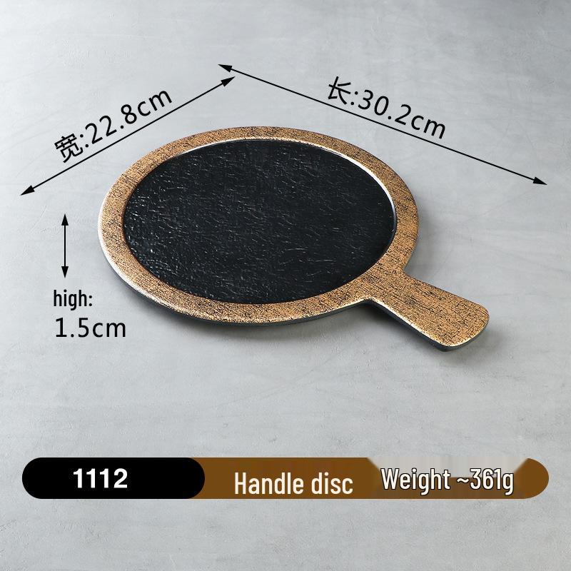 Melamine Imitation Porcelain Hot Pot & BBQ Plate with Handle