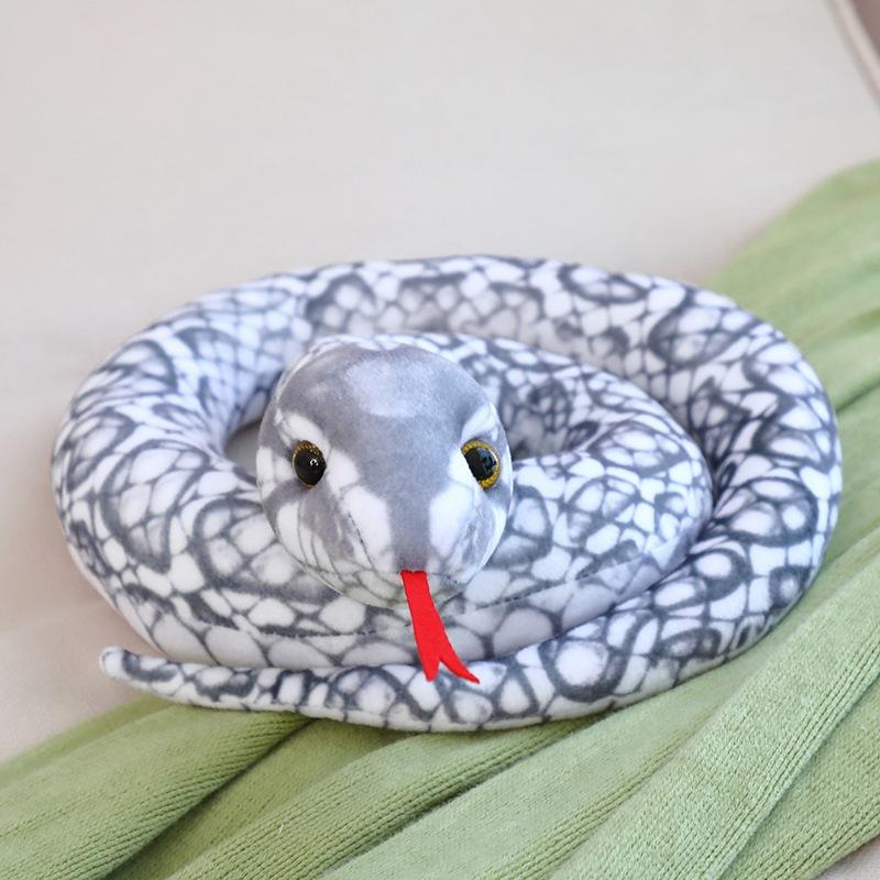 

cartoon simulation snake cobra doll plush toy big snake zodiac snake doll boy prank birthday gift 120cm（0.3kg）