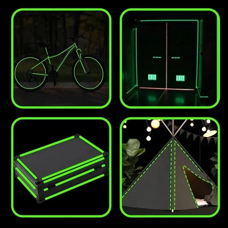 3M Glow In The Dark Tape Luminescent Emergency Luminous Photoluminescent Stickers For Safety Egress Marker Stair Steps Exit Sign