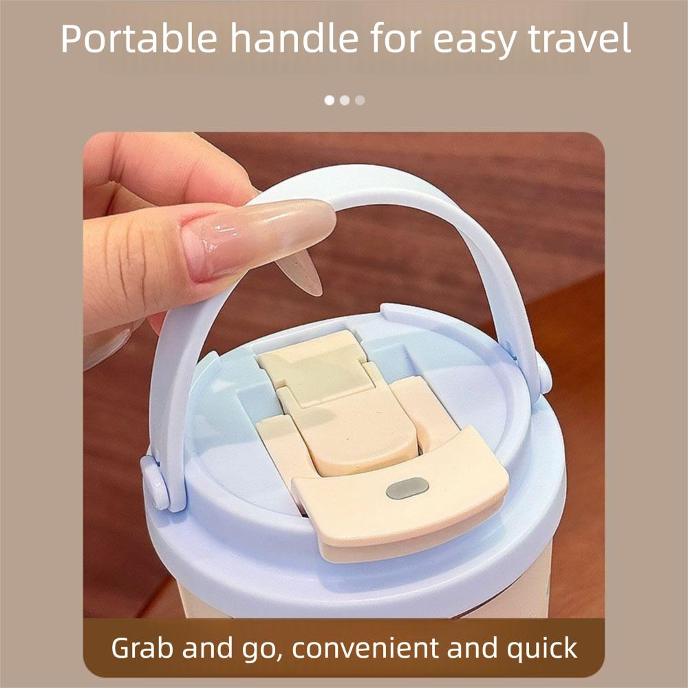 Cute Cartoon Capybara Thermal Cup 560ml Stainless Steel Insulated Water Bottle with Hand Leak-proof Double Drink Cup