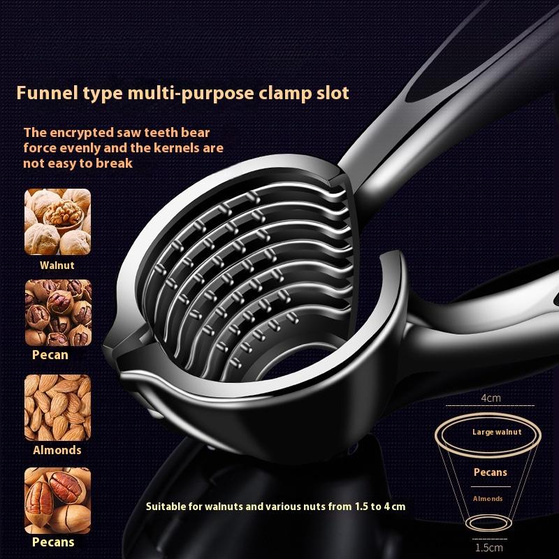 Stainless Steel Manual Nut Cracker Kitchen Gadgets High Quality Walnut Opener 2 Styles with Non-slip Handle for Household