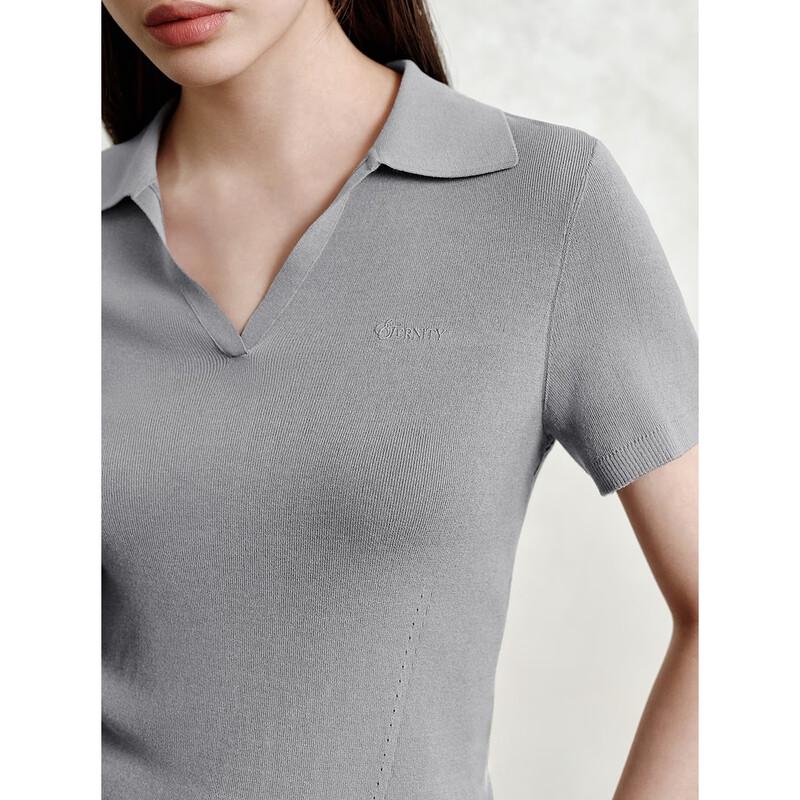 Peacebird Women's Mint Cool Polo Knit Short Sleeve Top