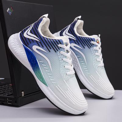 Moda Hombre Verano Transpirable Malla Tejida Fly Zapatillas Deportivas de Ocio para Correr Moda Juvenil Moda Papá Zapatos D349