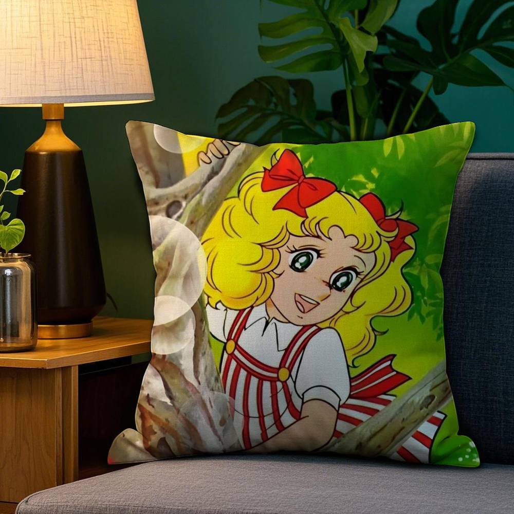 Poszewka na poduszkę Pluszowa tkanina Miękka Dwustronny nadruk Anime C-Candy Candy Poszewka na poduszkę na sofę Poduszki dekoracyjne