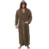 Men Winter Flannel Hooded Thick, Long Sleepwear Nightgown