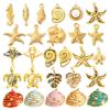 1PCs Ocean Series 304 Stainless Steel Charms For DIY Jewelry Making Shell Starfish Sea Turtle Animal Conch Pendant Necklace