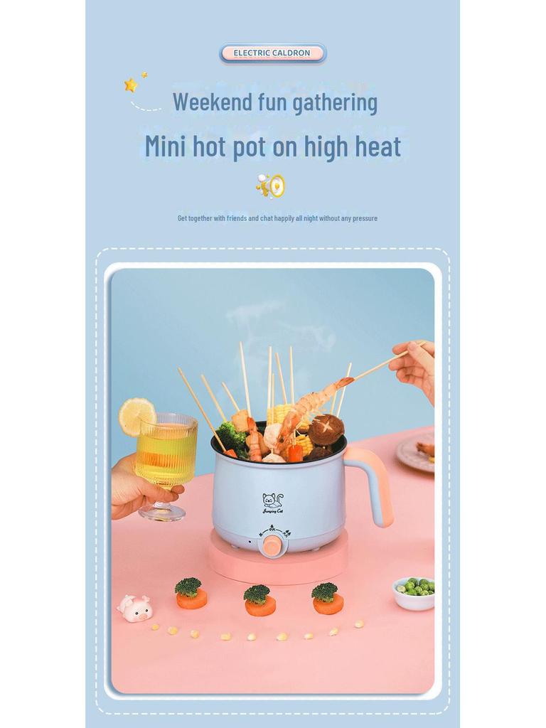 Multifunktionaler Elektroherd: Dämpfen, Kochen und Braten – Perfekt für Wohnheime und kleine Haushalte