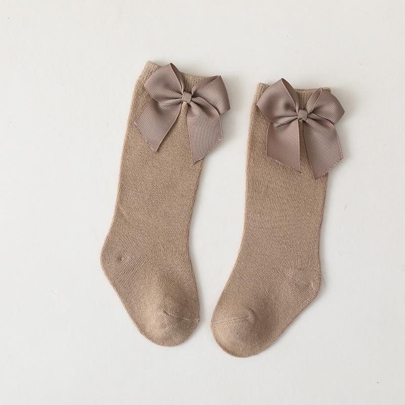 

Носки для девочек, носки для малышей в испанском стиле с бантом, хлопок, сетка, дышащие, для новорожденных и младенцев, 0-5 лет (M)1-3Years