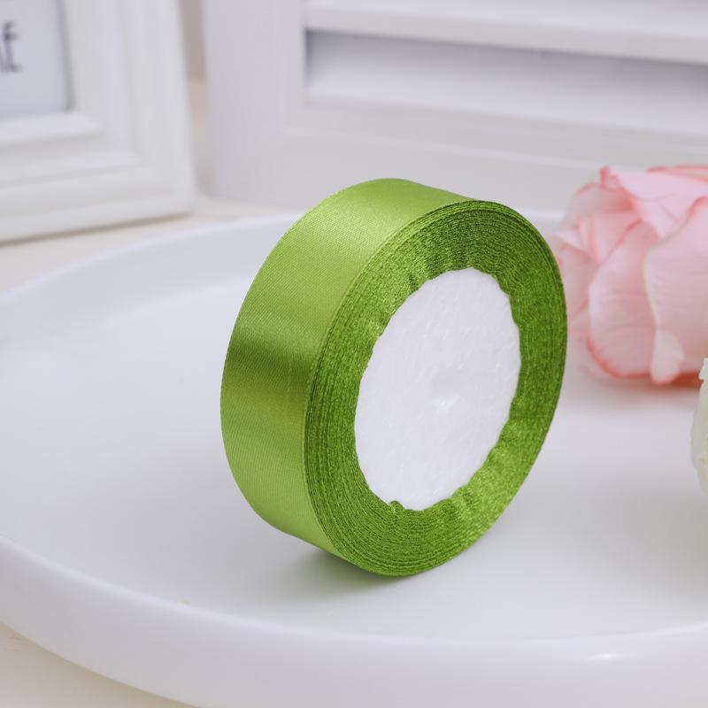 2.5cm Polyester Satin Ribbon for Cake Decoration, DIY Handmade Gift Box, and Gift Packaging.