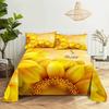 Sunflower Bed Sheet Sets Bouble Single Beds Flower Bedsheet with Pillow Case Full Queen Size 2pcs 3pcs 3D Soft Thin Fabric Home