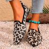 Leopard Print Shallow Flats Pointer Toe Spring/autumn 2025 High Quality Ladies Shoes Slip-on Novelty Flats Sapatos Planos